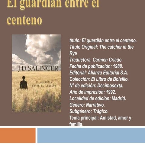 El guardián entre el centeno | PPT