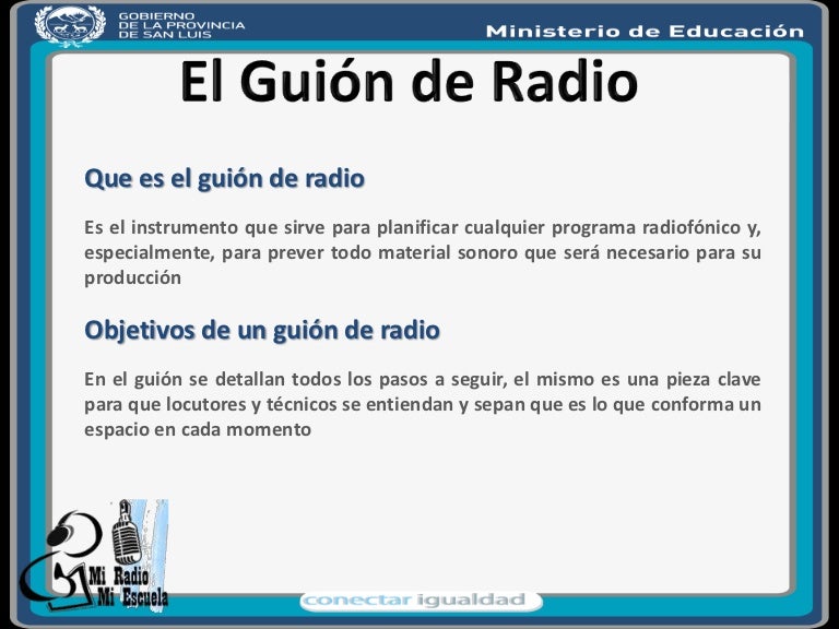 El guion de radio El guion de radio