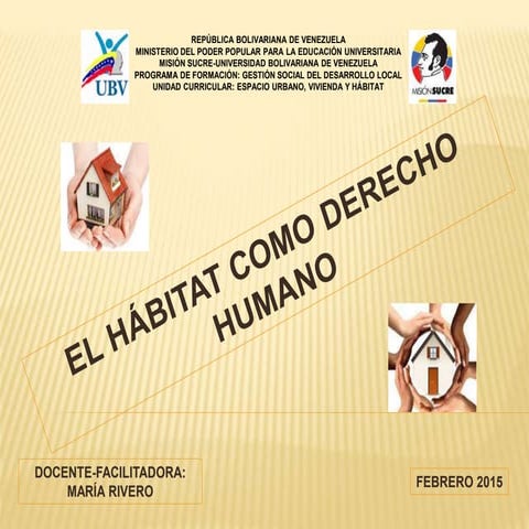 EL HÁBITAT COMO DERECHO HUMANO 