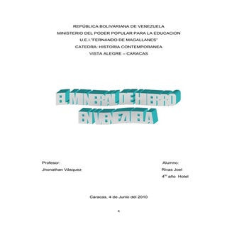 El hierro en venezuela