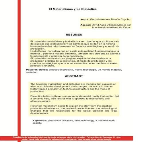 El materialismo | PPTX