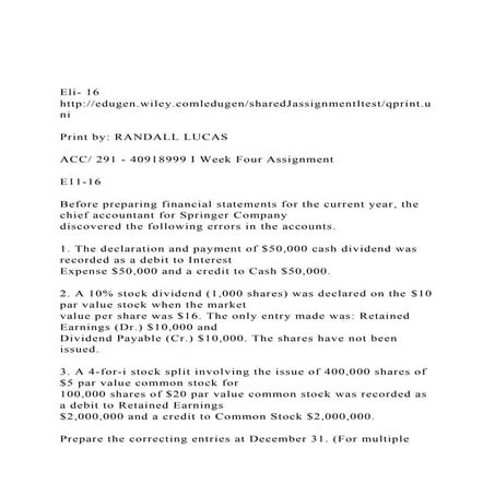ACC-291-Week-5-ASSIGNMENT-WILEY-PLUS-Week five assignment wiley plus | PDF