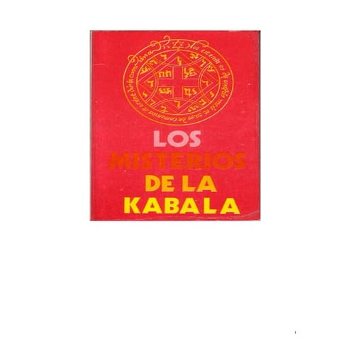 LOS MISTERIOS DE LA KÁBALA.- Elias Gewurs-