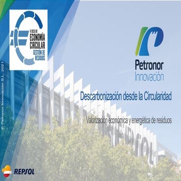 Descarbonización desde la Circularidad. Elias Unzueta de Petronor 