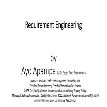 Requirement Engineering