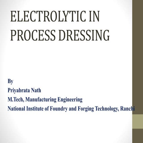 Elid: Electrolytic In-Process Dressing