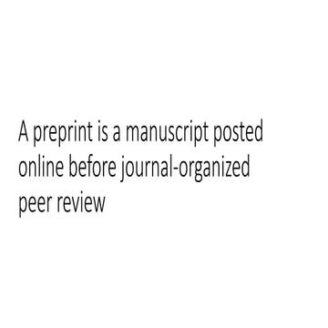 eLife #ECRwednesday webinar - What's the deal with preprints?