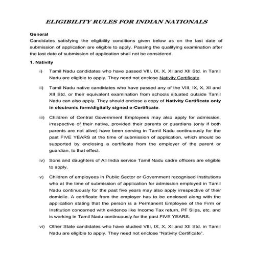 Eligibility rules | PDF