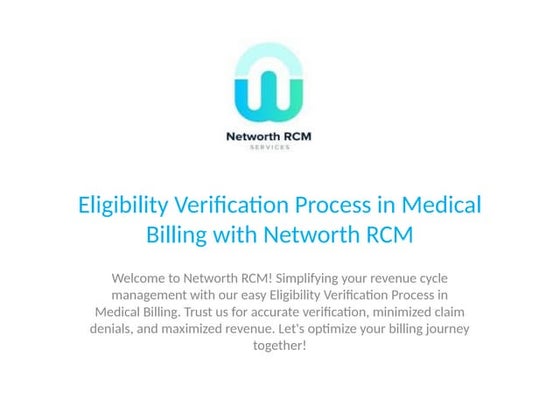 Insurance Verification with Networth RCM.pptx