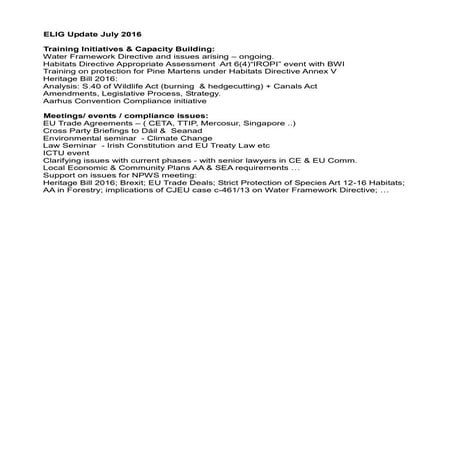 Elig update july 2016