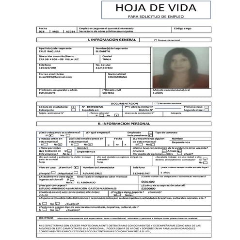 elizabeth cruz raquira