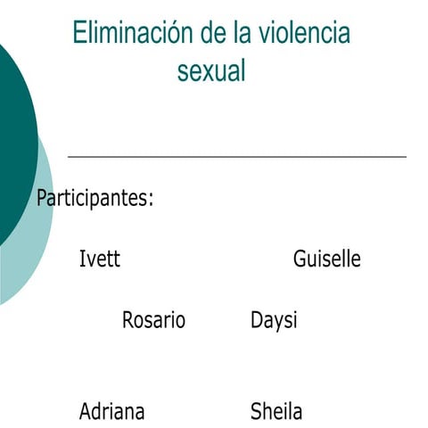 Eliminac. de la violencia sexual