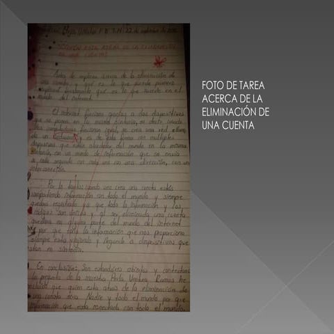 Eliminación de una cuenta