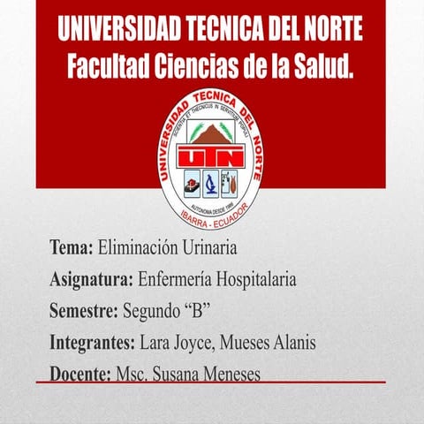 Eliminacion urinaria