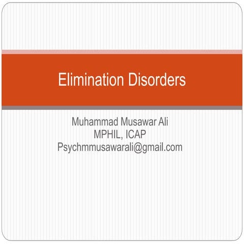 Elimination disorders