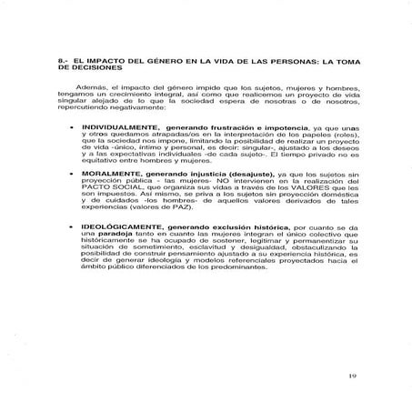 El impacto del género en la vida de las personas