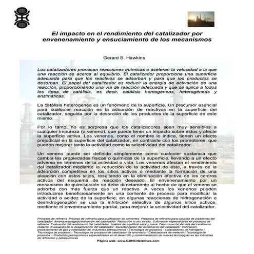 El impacto en el rendimiento del catalizador por envenenamiento y ensuciamien...