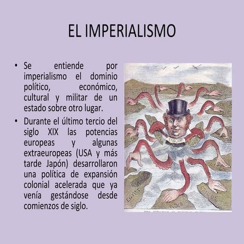 Historia del imperialismo y colonialismo en el siglo xix | PPTX