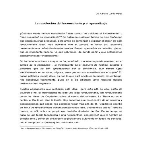 El inconsciente | PDF