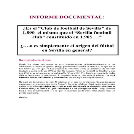 El informe sobre 1890