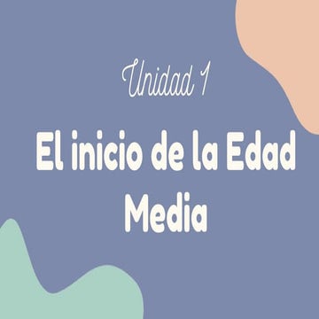 El inicio de la edad media