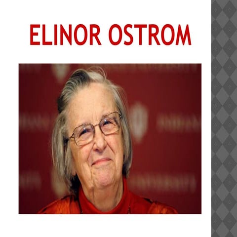Elinor Ostrom, primera mujer Premio Nobel Economía
