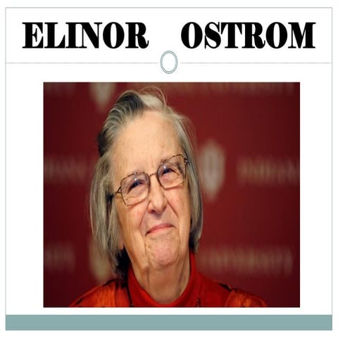 Elinor Ostrom, primera nobel d'Economia 2009