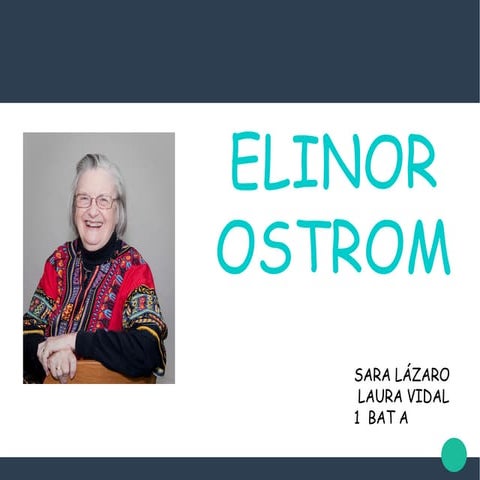 Elinor Ostrom, primera nobel d'Economia