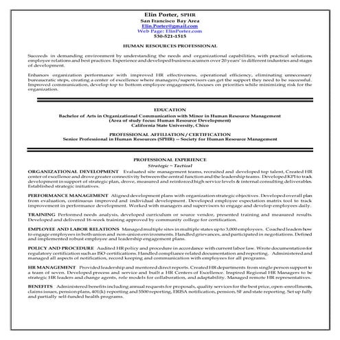 Elin porter resume 2015