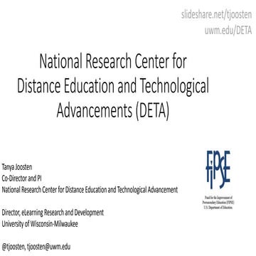 Effectiveness of Blended and Online Programs