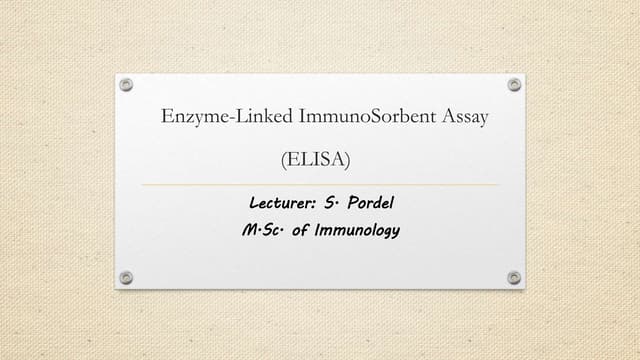 Elisa AND ITS APPLICATION | PPTX | Medical Tests | Medical Health