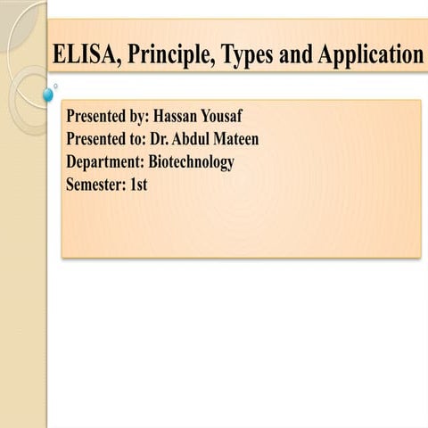 elisa enzmelinked immunosorbent essay.pptx
