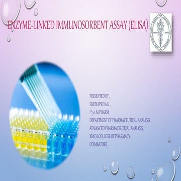 ENZYME LINKED IMMUNOSORBENT IMMMUNO ASSAY