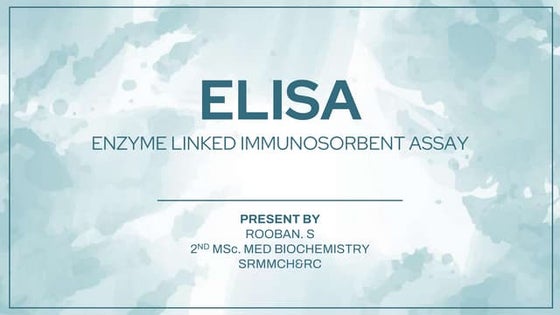 ELISA- Principle, procedure , types and applications | PPTX ...