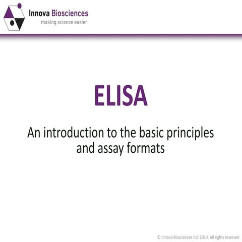 Elisa - an introduction to the basic principles and assay formats ...