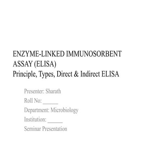 Elisa killer presentation types general principle | PPTX