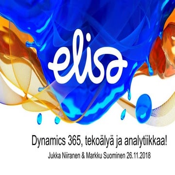 Elisa Dynamics 365 -webinaari 26.11.2018: tekoälyä ja analytiikkaa