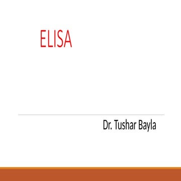 Enzyme linked immunosorbent assay  .pptx