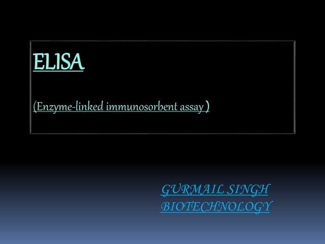 Elisa AND ITS APPLICATION | PPTX