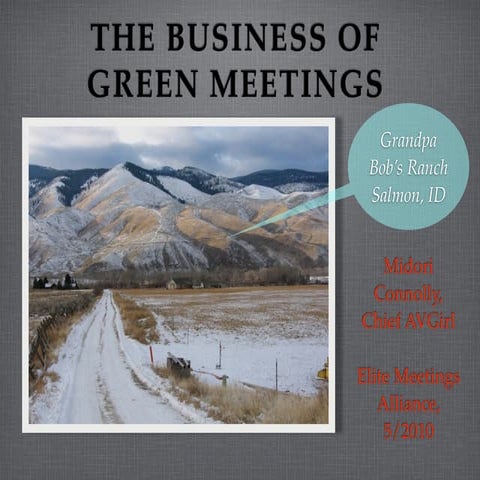 The Business of Green Meetings