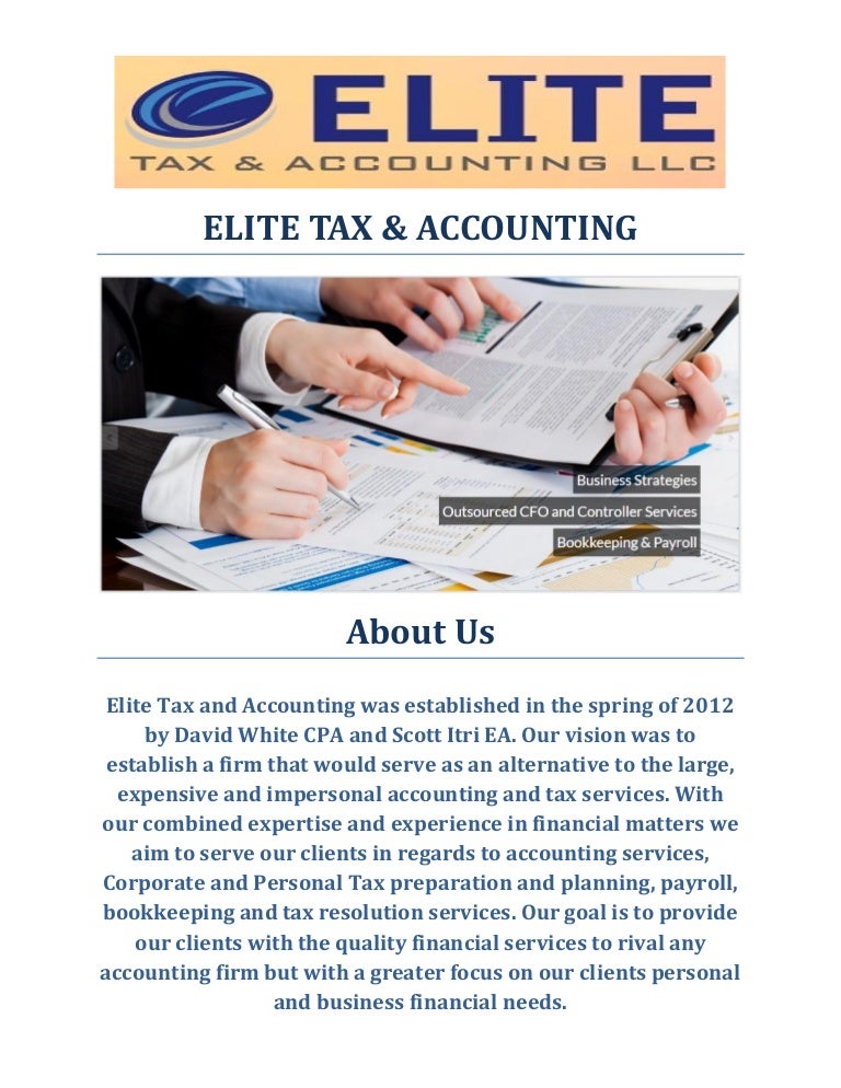 Elite Tax and Accounting Services Sandy Ut
