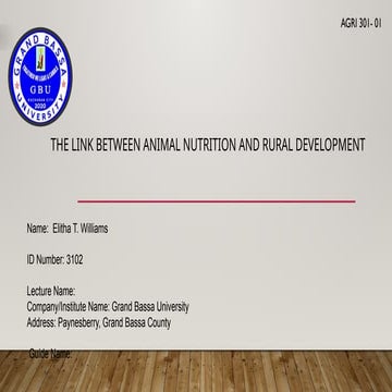 Elitha Williams Animal Nutrition Ppt.pptx