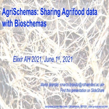 AgriSchemas: Sharing Agrifood data with Bioschemas