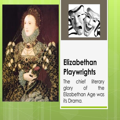 English Literature - Elizabethan playwrights   slide show
