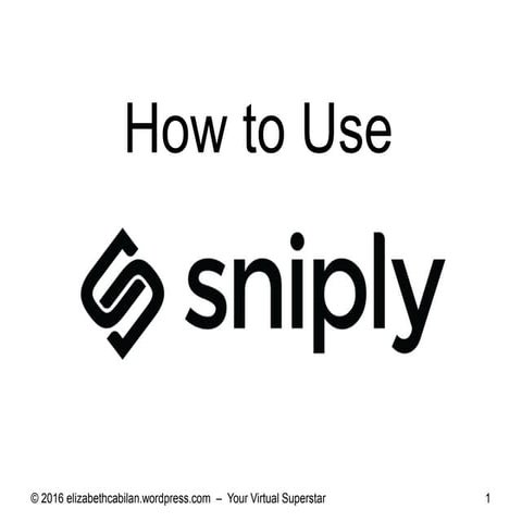 How To Use Sniply_Elizabeth Cabilan_Virtual Superstar