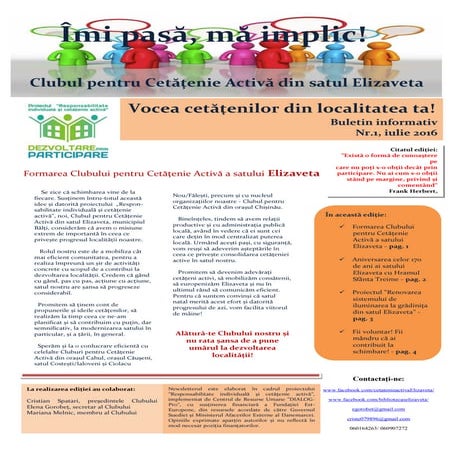 Îmi pasă, mă implic! | PDF