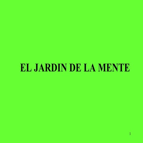 El Jardin De La Mente Manual
