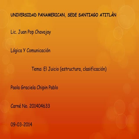 El juicio y sus elementos