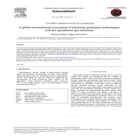 Electricity and Climate Change