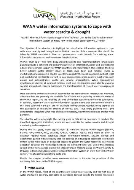 El Kharraz - Water Information Systems